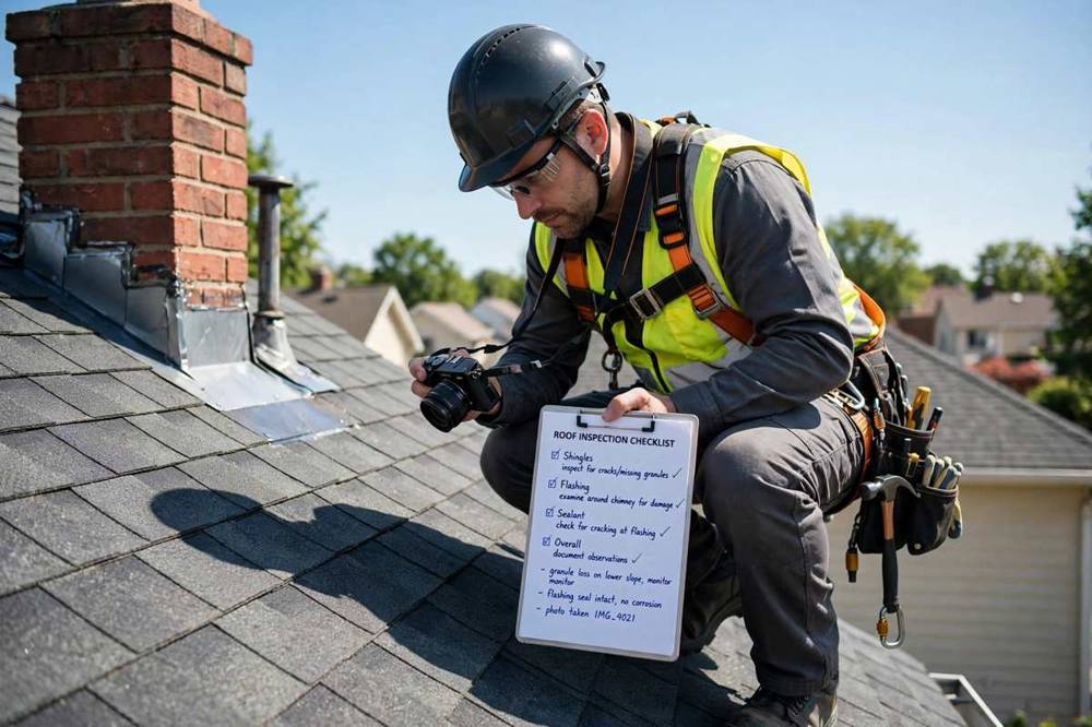 Roof inspection on a Gardena home
